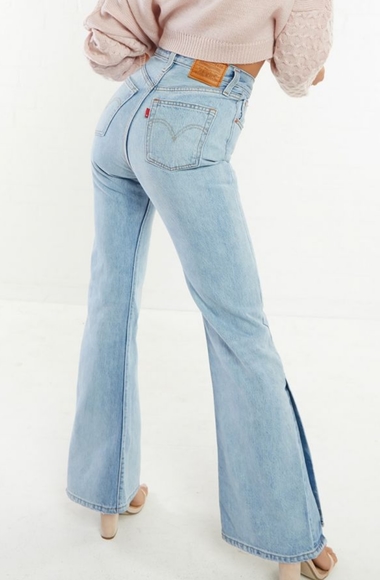 levis ribcage split flare